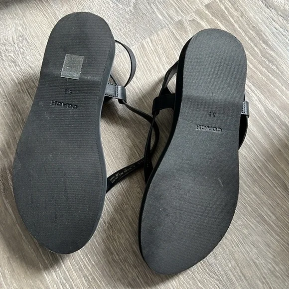 Coach Gracey Sandal - Leather (color - Black) size 5.5B - Picture 3 of 4